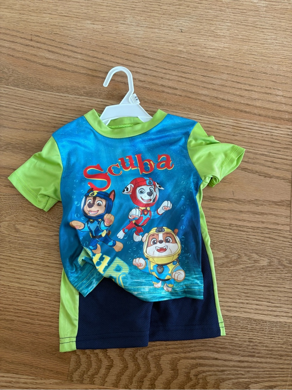 Nickelodeon Paw Patrol Scuba Rashguard Set - Blue & Lime